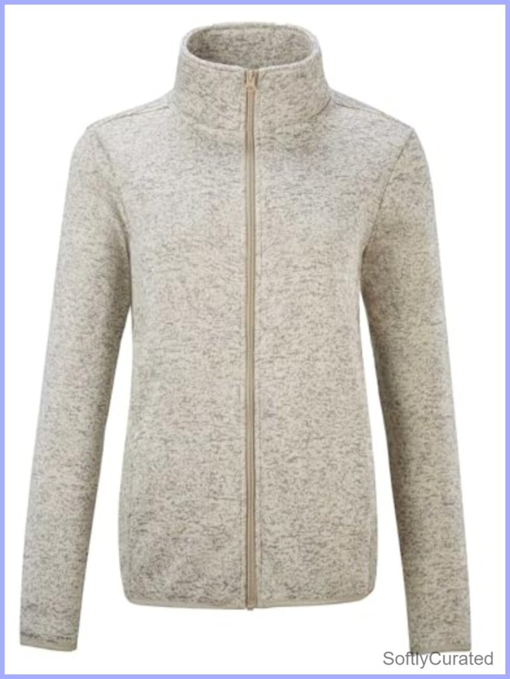 Women's Long Sleeve Sweater Fleece Zip Up Jacket with Pockets